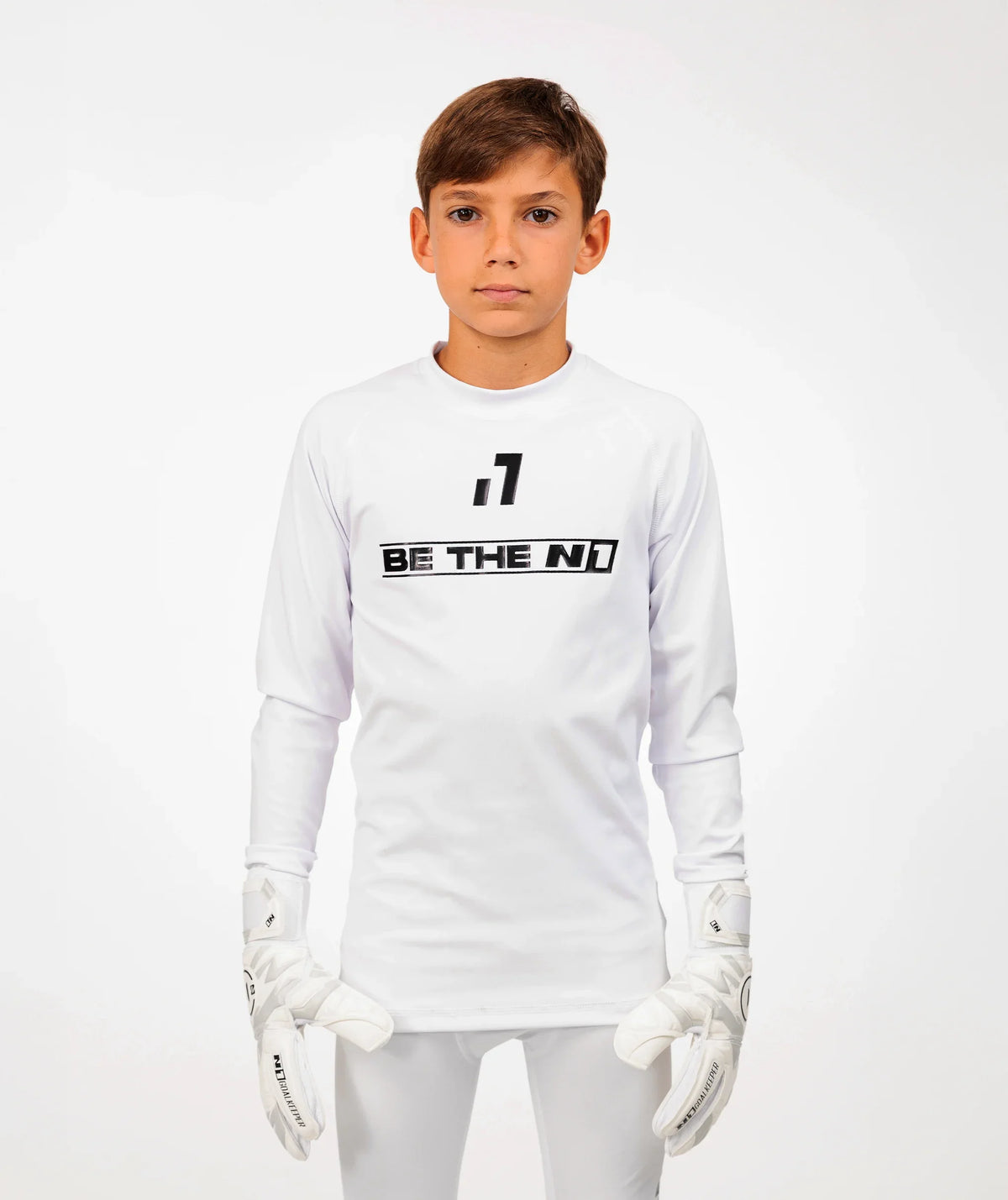 Long Sleeve Base Layer Top Kids White#Color_White