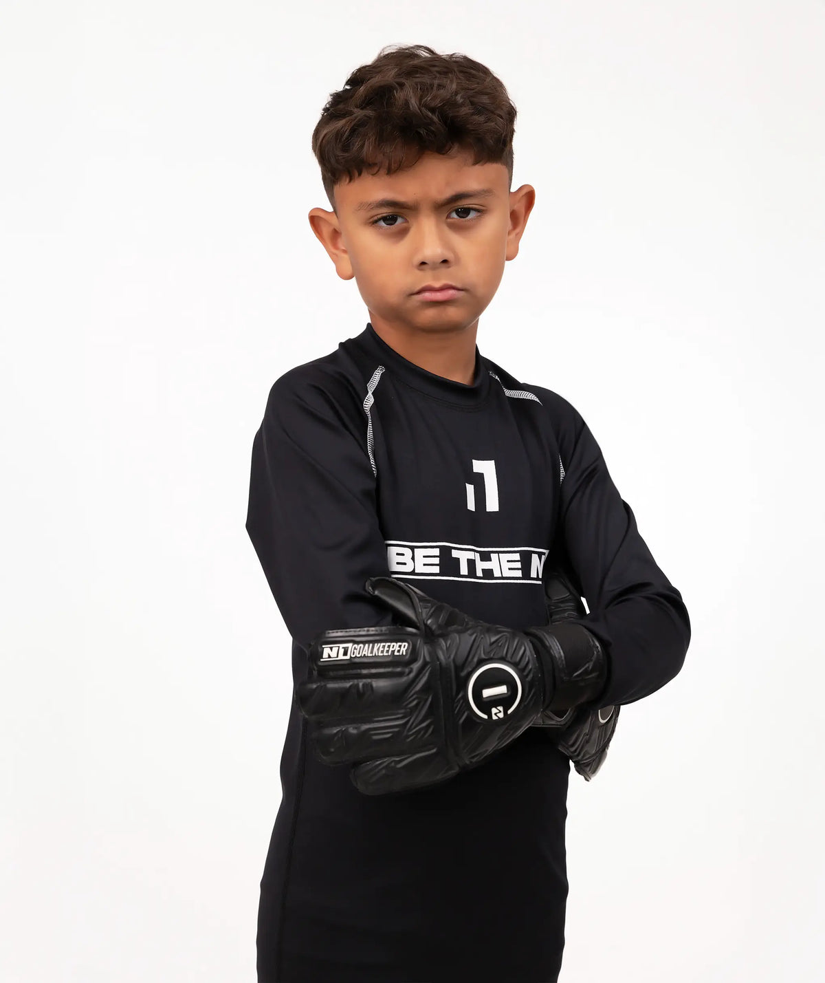 Long Sleeve Base Layer Top Kids Black#Color_Black