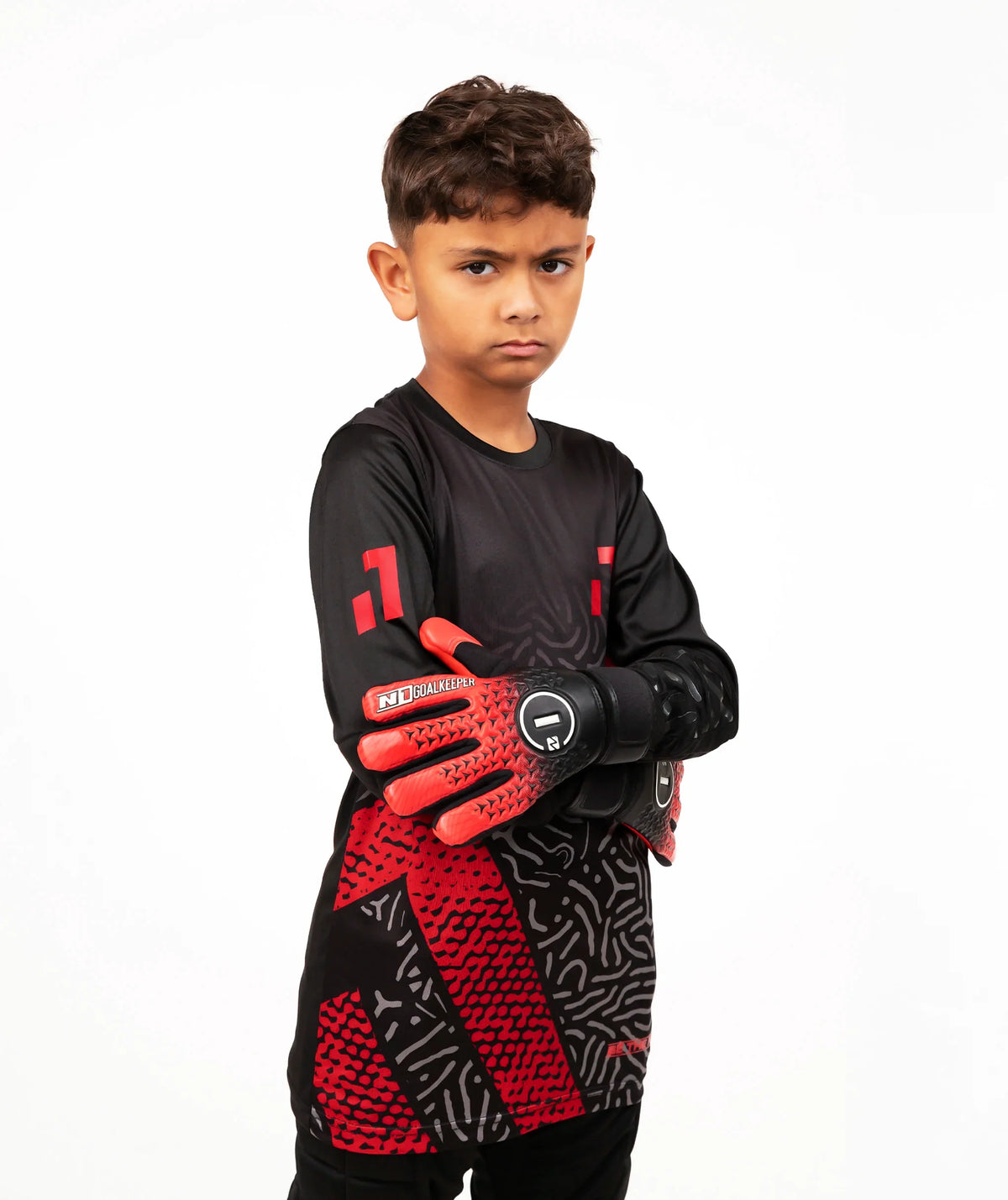Goalkeeper Jersey Kids Red#Color_Red