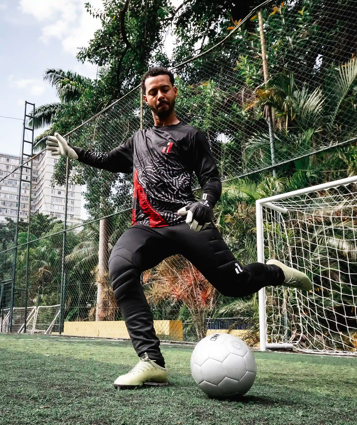 Goalkeeper Jersey Kids Red#Color_Red