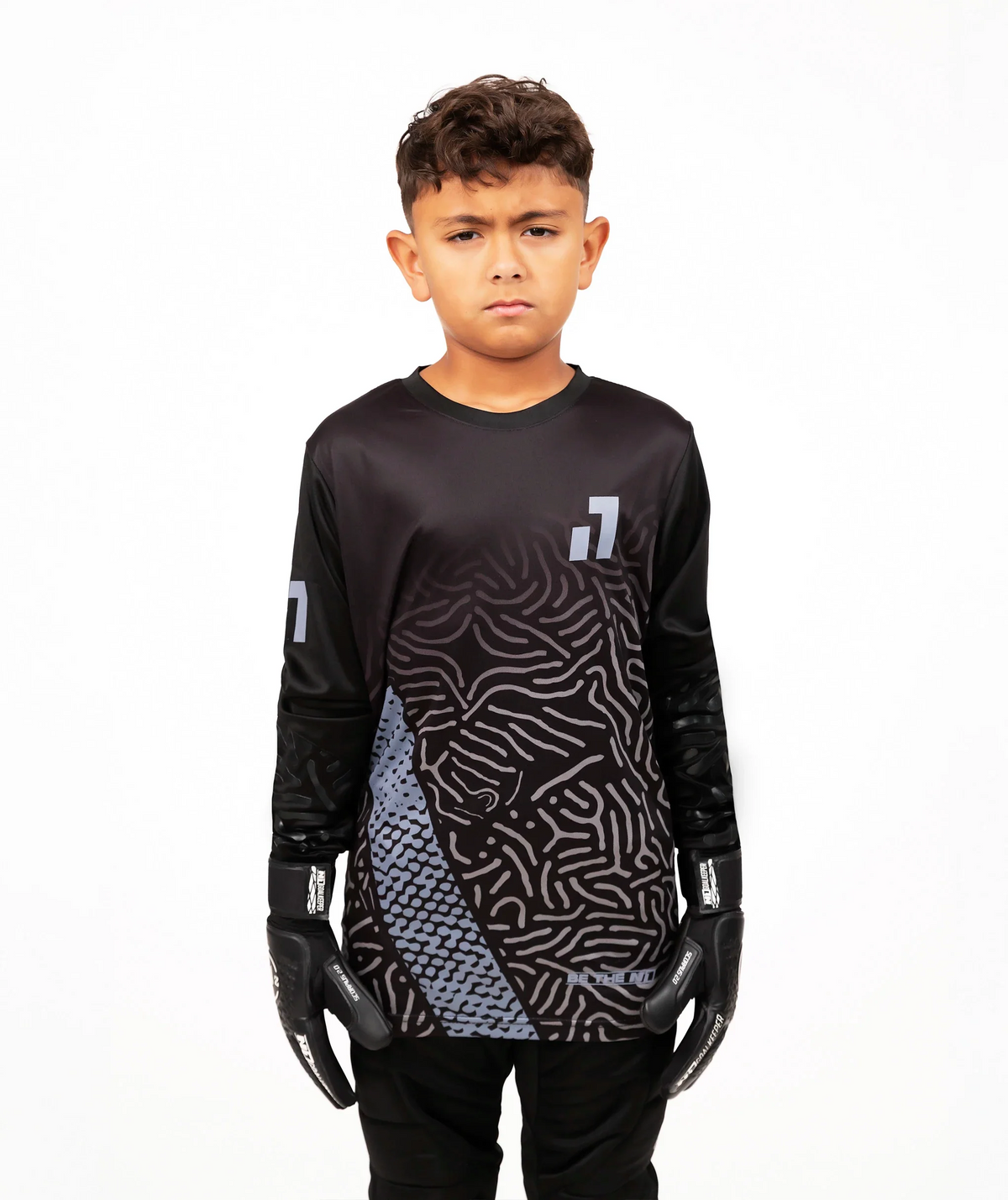 Goalkeeper Jersey Kids Black#Color_Black