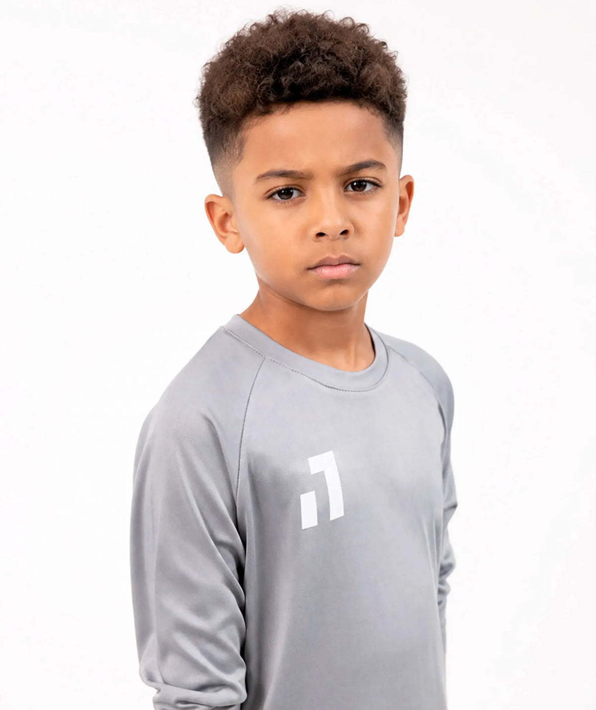 Long-Sleeve Training Jersey Kids Grey