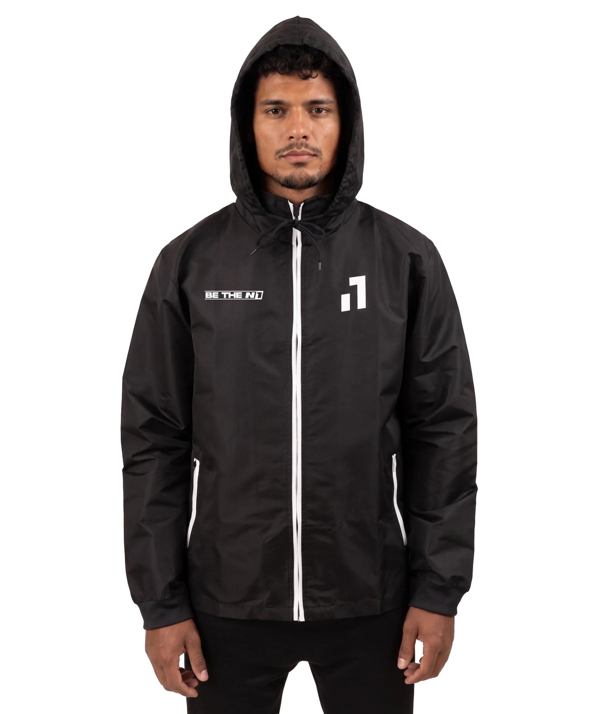 Rain Jacket Black & White#Color_Black & White