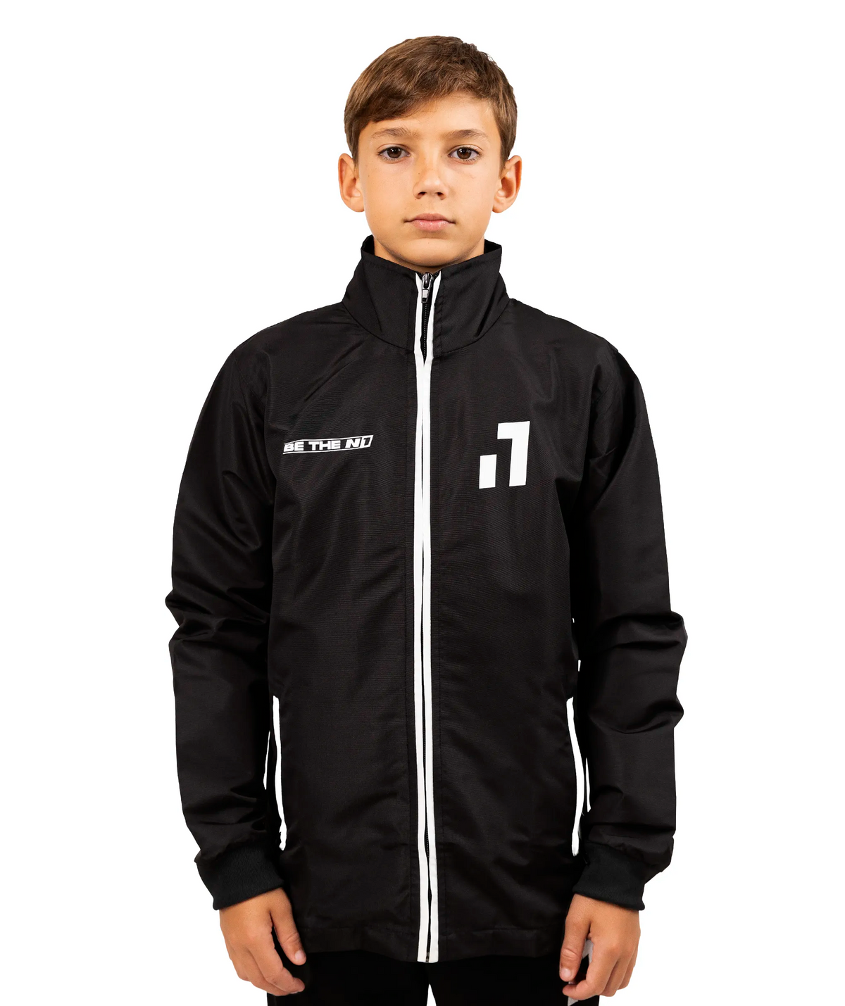 Rain Jacket Kids Black & White#Color_Black & White