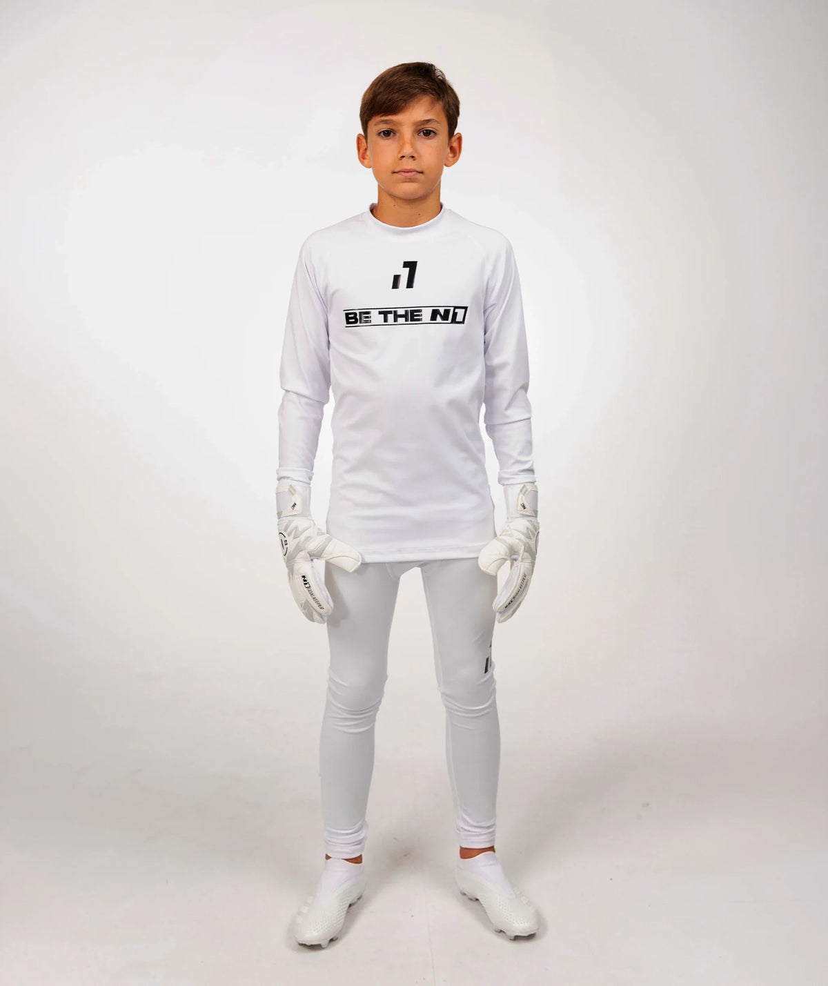 Long Sleeve Base Layer Top Kids White#Color_White