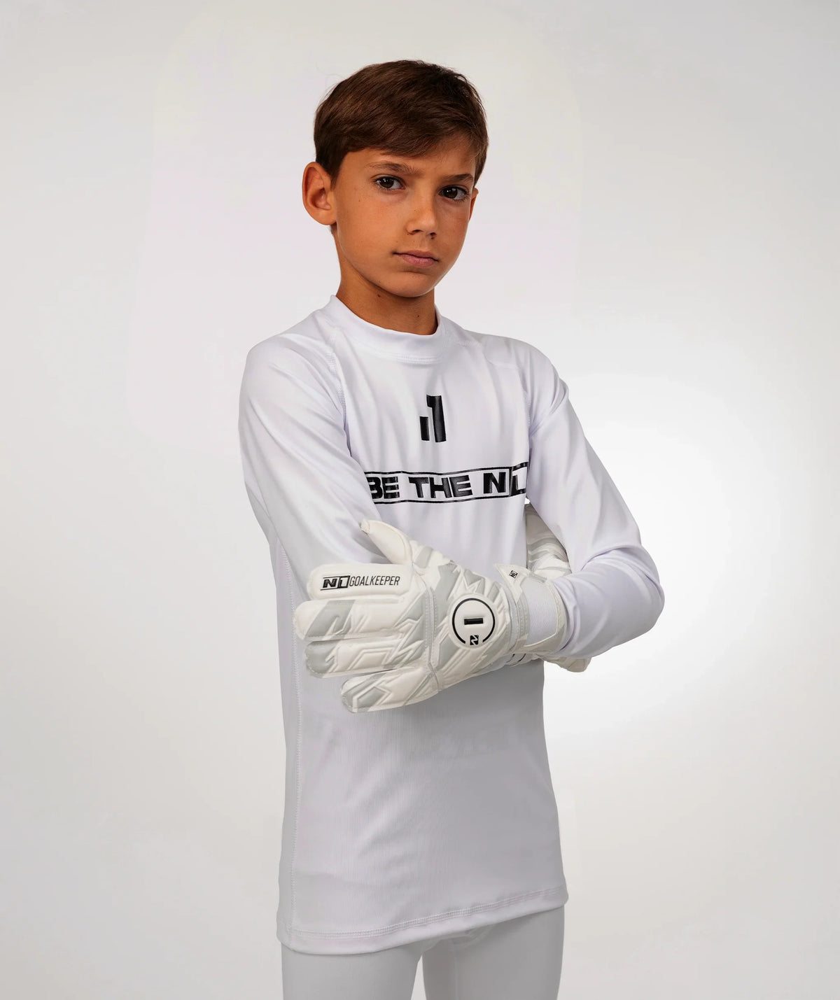 Long Sleeve Base Layer Top Kids White#Color_White
