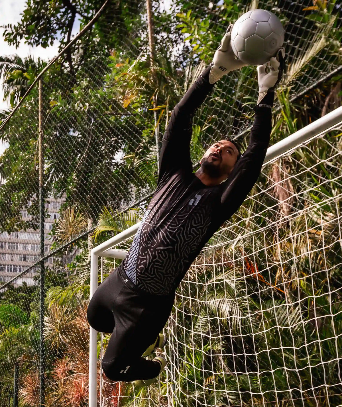 Goalkeeper Jersey Kids Black#Color_Black