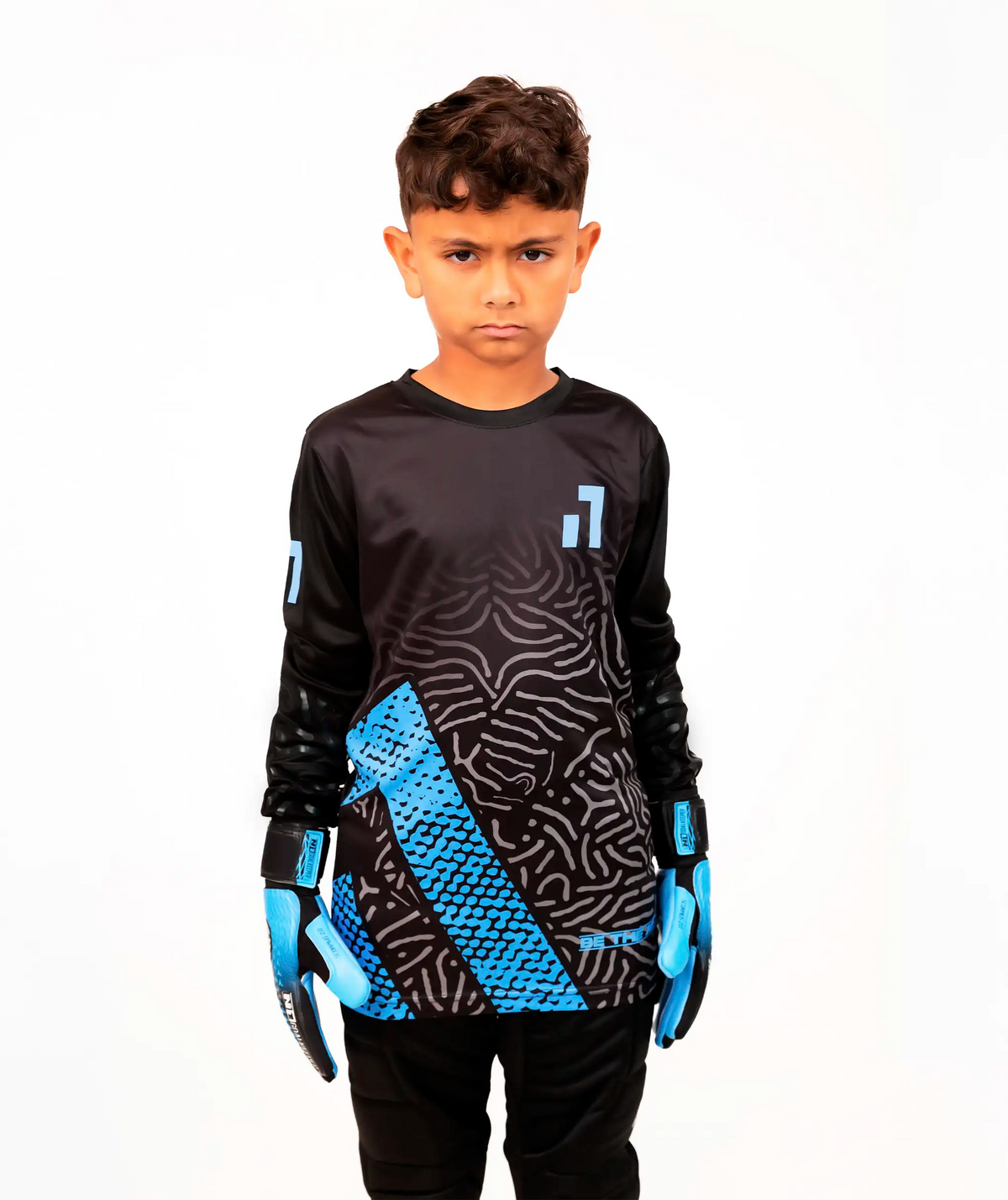 Goalkeeper Jersey Kids Blue#Color_Blue