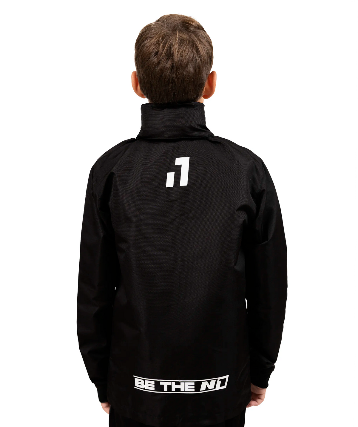 Rain Jacket Kids Black & White#Color_Black & White
